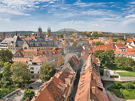 Die Erfurter Altstadt von oben